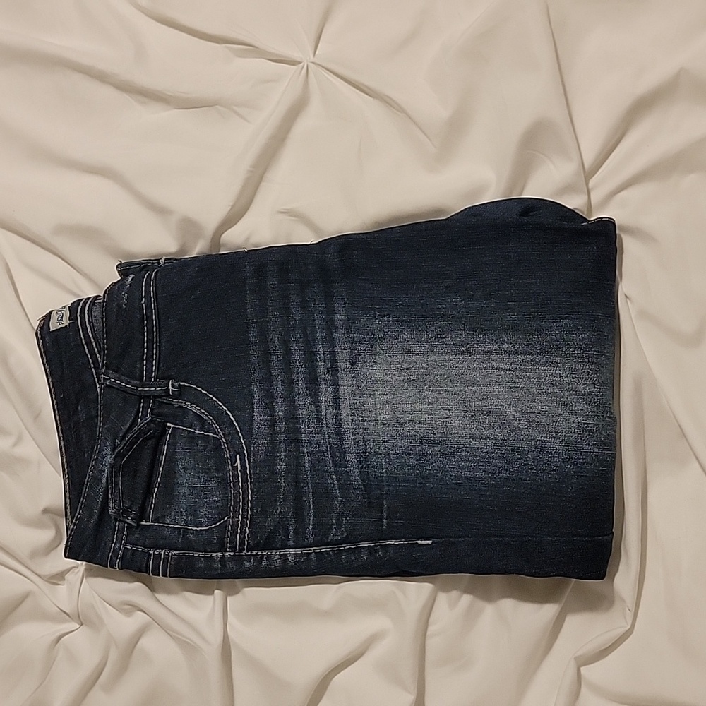 Paris Blues, Jeans, Size 9, skinny leg, medium to dark wash, Blue Denim, 5pocket